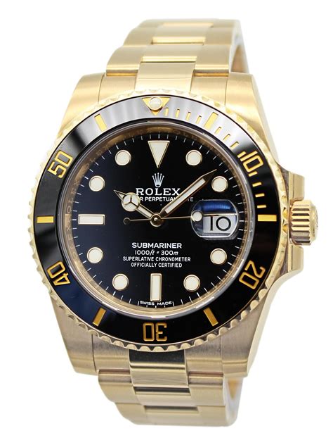 gsolid gold rolex submariner|Rolex Submariner 18k yellow gold.